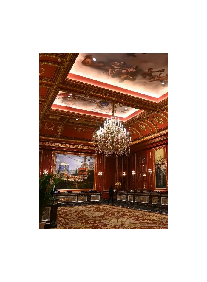 The hotel lounge